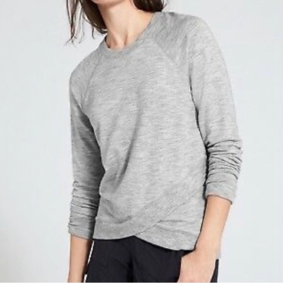 Athleta Tops - Athleta Women's Criss Cross Waist Modal Sweatshirt
Grey Small